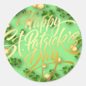 Alles Gute zum St Patrick´s Day! Runder Aufkleber (Vorderseite)