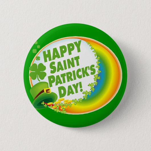 Alles Gute zum St. Patrick's Day! Button (Vorderseite)