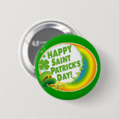 Alles Gute zum St. Patrick's Day! Button (Vorne & Hinten)