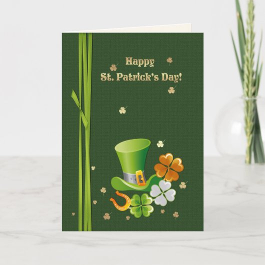 Alles Gute zum St. Patrick's Day. Glückliche Charm Karte (Vorderseite)
