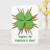 Alles Gute zum St Patrick's Day! Karte (Gelbe Blume)