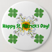 Alles Gute zum St. Patrick's Day ! Klee mit Calla Button (Vorderseite)