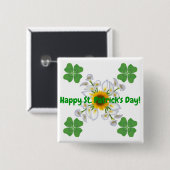 Alles Gute zum St. Patrick's Day ! Klee mit Calla Button (Vorne & Hinten)