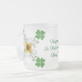 Alles Gute zum St. Patrick's Day ! Klee mit Calla Mattglastasse (Vorderseite Links)