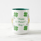 Alles Gute zum St. Patrick's Day ! Klee mit Calla Tasse (Zentrum)