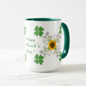 Alles Gute zum St. Patrick's Day ! Klee mit Calla Tasse (VorderseiteRechts)