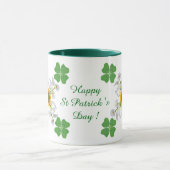 Alles Gute zum St. Patrick's Day ! Klee mit Calla Tasse (Zentrum)