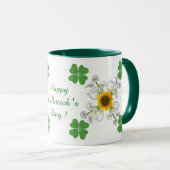 Alles Gute zum St. Patrick's Day ! Klee mit Calla Tasse (VorderseiteRechts)