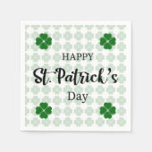 Alles Gute zum St. Patrick's Day Kleeblatt Napkin! Serviette (Vorderseite)