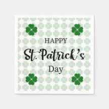 Alles Gute zum St. Patrick's Day Kleeblatt Napkin!
