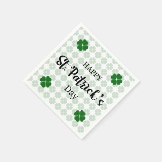 Alles Gute zum St. Patrick's Day Kleeblatt Napkin! Serviette (Ecke)