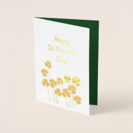 Alles Gute zum St. Patrick's Day. Kleeblatts Luxur Folienkarte