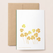 Alles Gute zum St. Patrick's Day. Kleeblatts Luxur Folienkarte (Rückseite mit Umschlag)