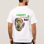 Alles Gute zum St.Patrick's Day! - Leprechaun-Verb T-Shirt (Rückseite)