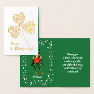 Alles Gute zum St. Patrick's Day. Little Irish Boy Folienkarte