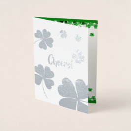 Alles Gute zum St. Patrick's Day. Little Irish Gir Folienkarte