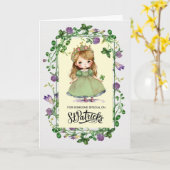 Alles Gute zum St. Patrick's Day. Little Irish Pri Karte (Gelbe Blume)