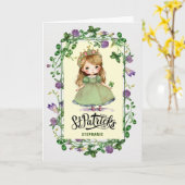 Alles Gute zum St. Patrick's Day. Little Irish Pri Karte (Gelbe Blume)