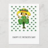 Alles Gute zum St. Patrick's Day. Niedlich Little Postkarte (Vorderseite)