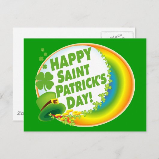 Alles Gute zum St. Patrick's Day! Postkarte (Vorne/Hinten)
