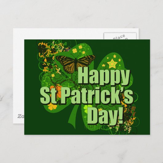 Alles Gute zum St. Patrick's Day! Postkarte (Vorne/Hinten)