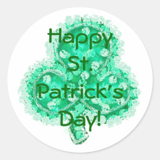 Alles Gute zum St. Patrick's Day! Runder Aufkleber