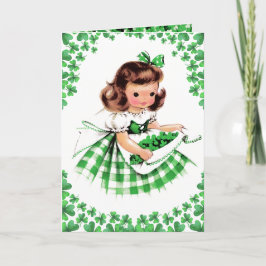 Alles Gute zum St. Patrick's Day. Vintag Little Ir Karte