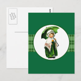Alles Gute zum St. Patrick's Day. Vintag Little Ir Postkarte
