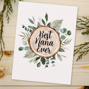 Alles Gute zum Tag der Großeltern Rustikales Holz  Postkarte