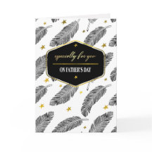 Alles Gute zum Tag des Vaters. Federmuster