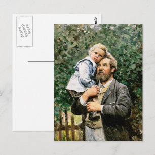 Alles Gute zum Tag des Vaters. Fine Art Postkarte