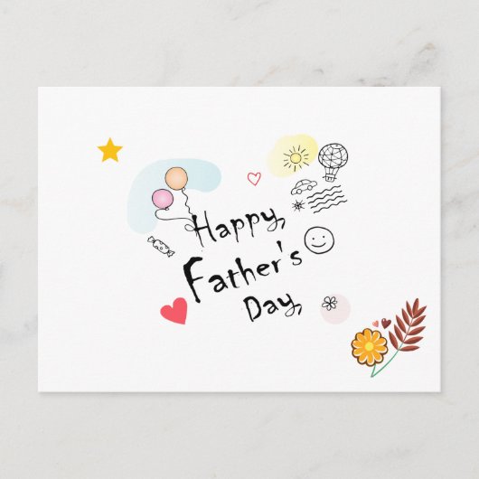 Alles Gute zum Tag des Vaters! Handzeichen Postkarte (Vorderseite)