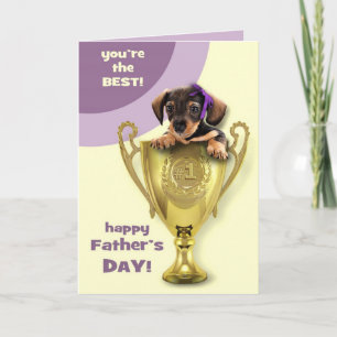 Alles Gute zum Tag des Vaters. Niedliche Chipkarte Karte