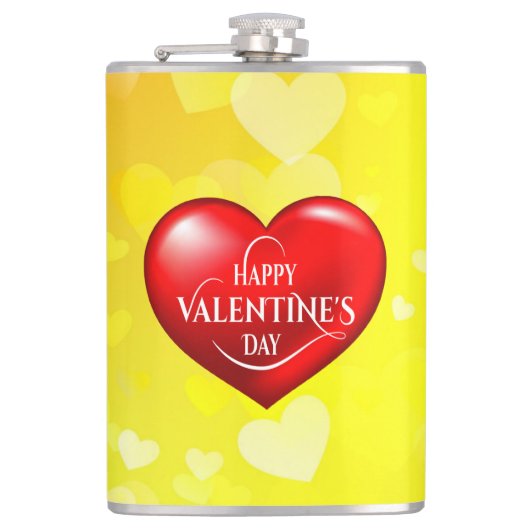 Alles Gute zum Valentinstag! Flachmann (Vorderseite)