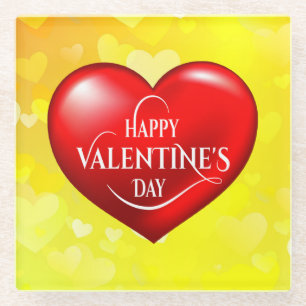 Alles Gute zum Valentinstag! Glasuntersetzer