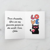 Alles Gute zum Valentinstag Karte (Innenseite)