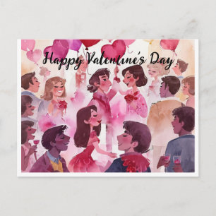Alles Gute zum Valentinstag Postkarte