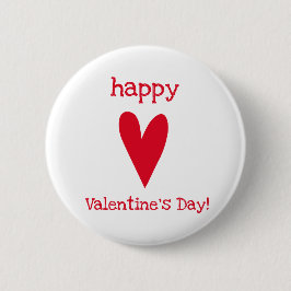 Alles Gute zum Valentinstag! Rotes Herz Button