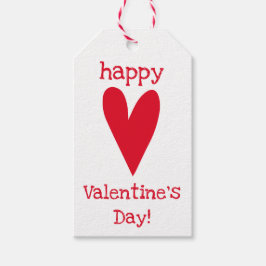 Alles Gute zum Valentinstag! Rotes Herz Geschenkanhänger