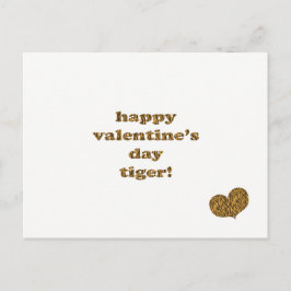 Alles Gute zum Valentinstag Tiger! Tiger Print Typ Feiertagspostkarte