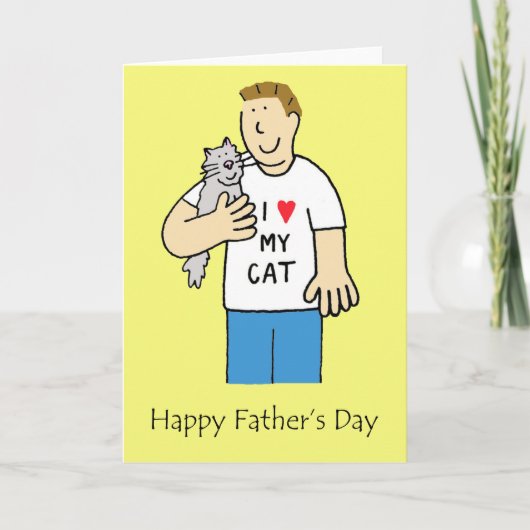 Alles Gute zum Vater für Cat Lover. Karte (Vorderseite)