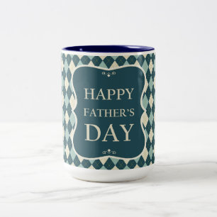 Alles Gute zum Vatertag, Argyle Zweifarbige Tasse