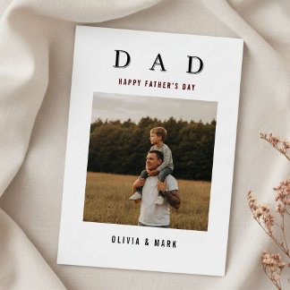 Alles Gute zum Vatertag Benutzerdefinierte Fotocol Feiertagskarte