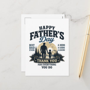 Alles Gute zum Vatertag - Bester Vater überhaupt Feiertagspostkarte