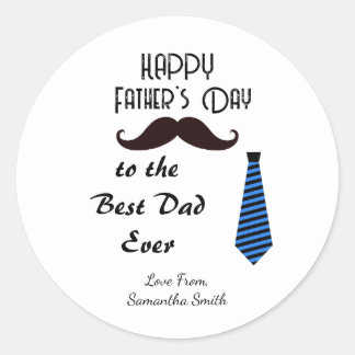 Alles Gute zum Vatertag Bester Vater überhaupt Sch Runder Aufkleber