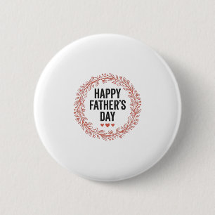 Alles Gute zum Vatertag Blatt Kranz Vintage-Shirt- Button