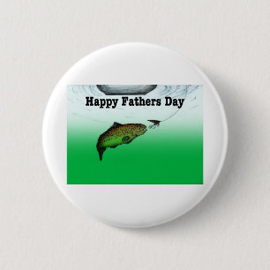 Alles Gute zum Vatertag Card angeln Boot fahren Button