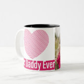 Alles Gute zum Vatertag, der beste Papa aller Zeit Zweifarbige Tasse (Vorderseite Links)