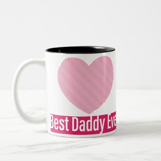 Alles Gute zum Vatertag, der beste Papa aller Zeit Zweifarbige Tasse (Links)