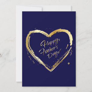 Alles Gute zum Vatertag! Elegante goldene Kalligra Feiertagskarte